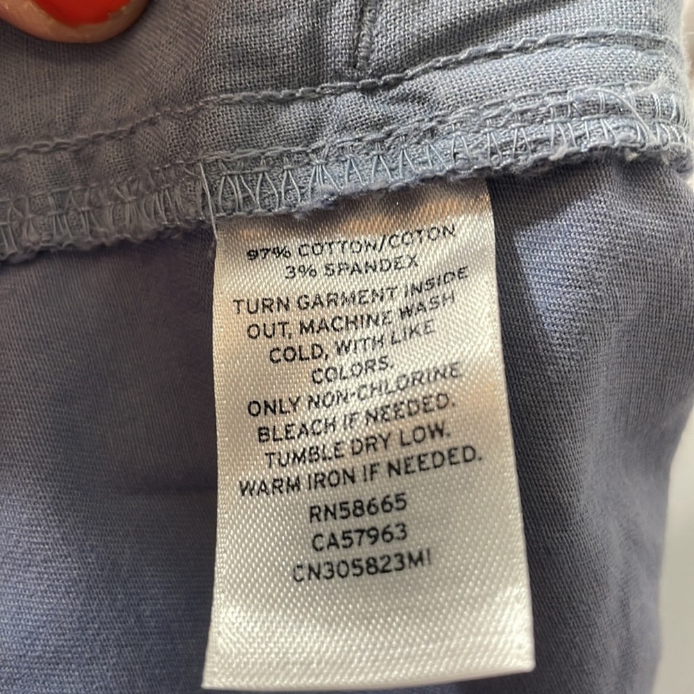EUC Caslon Camo Crop Chinos in Blue Size 16 - Picture 5 of 6